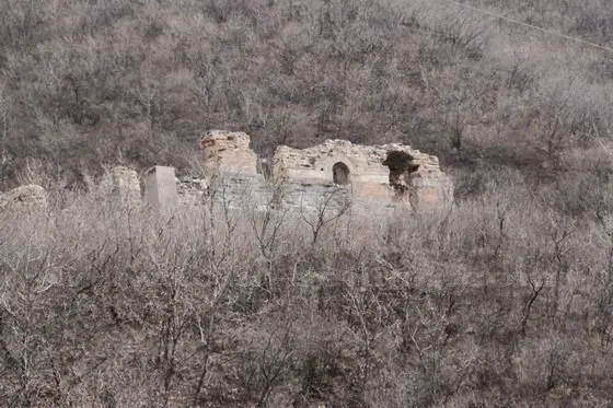 a seriously damaged watch tower