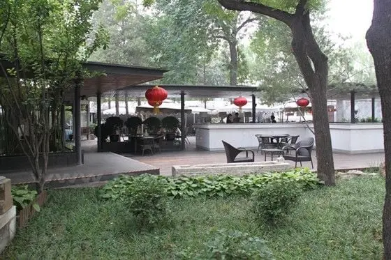 a spacious courtyard
