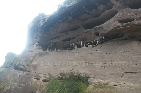 ancient cave dwellings of wooden structures