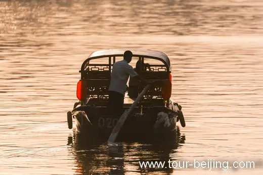 Boating on Houhai Lake