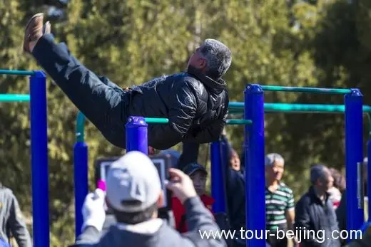 A difficult gymnastic movement