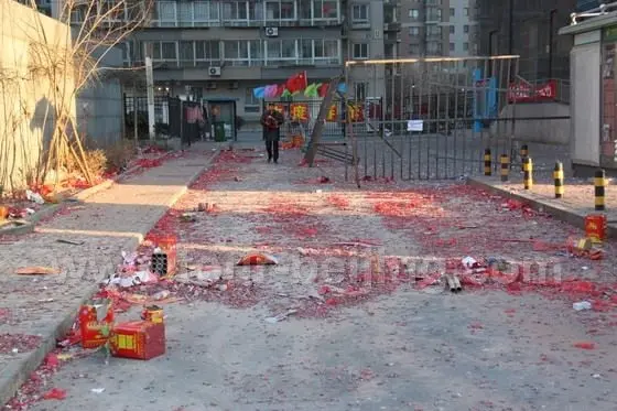 fireworks debris