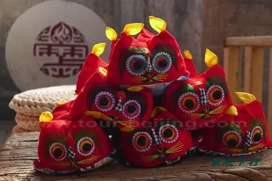 Locally made shoes for babies known as tiger-headed shoes