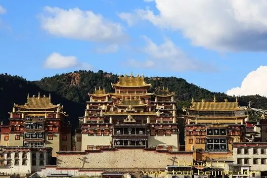 the legant and huge buildings of the monastery is clearly presented before us