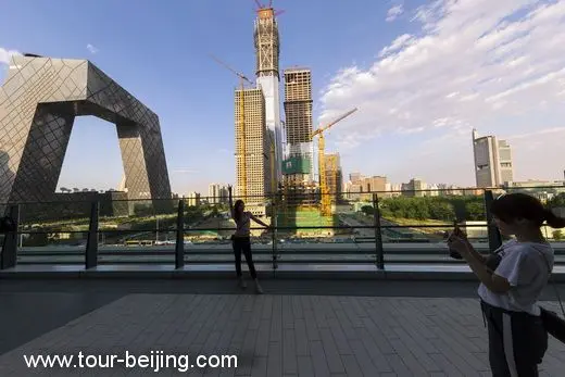 The CCTV Building and China Zun (under construction)