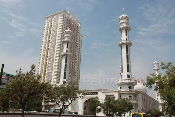 the two high and slender tower of the Mosque.