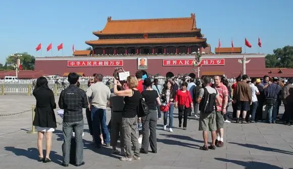Tiananmen Tower viewed from the north of Tiananmen Square