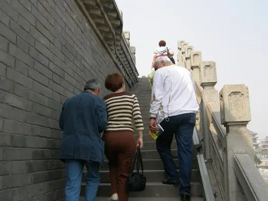 Ascending the tower