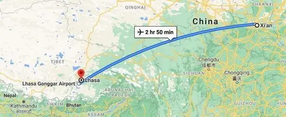 Xian Lhasa Flight Experience (Tips, Photos & Map)