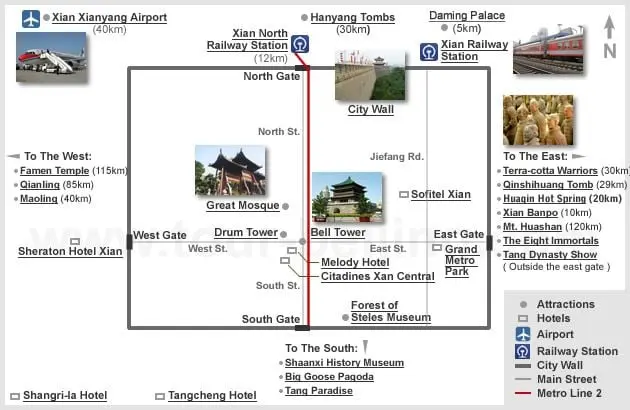 Xi'an Tourist Map