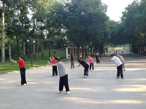you will see plentiful people doing morning exercises